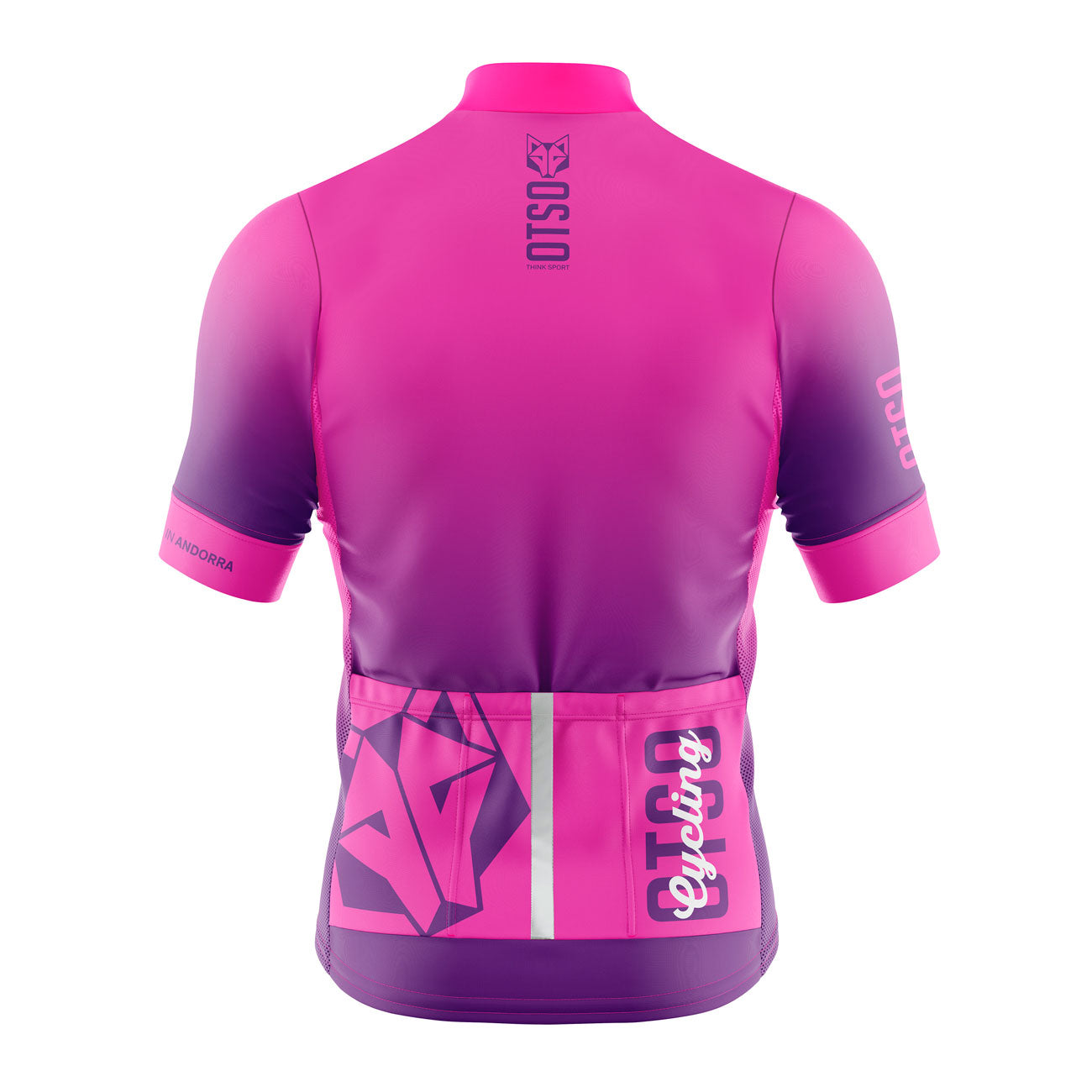 Maillot de ciclismo manga corta mujer - Fluo Pink