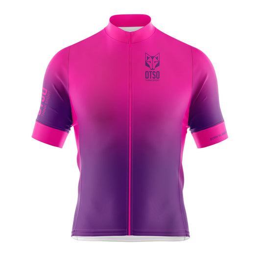 Maillot de ciclismo manga corta mujer - Fluo Pink