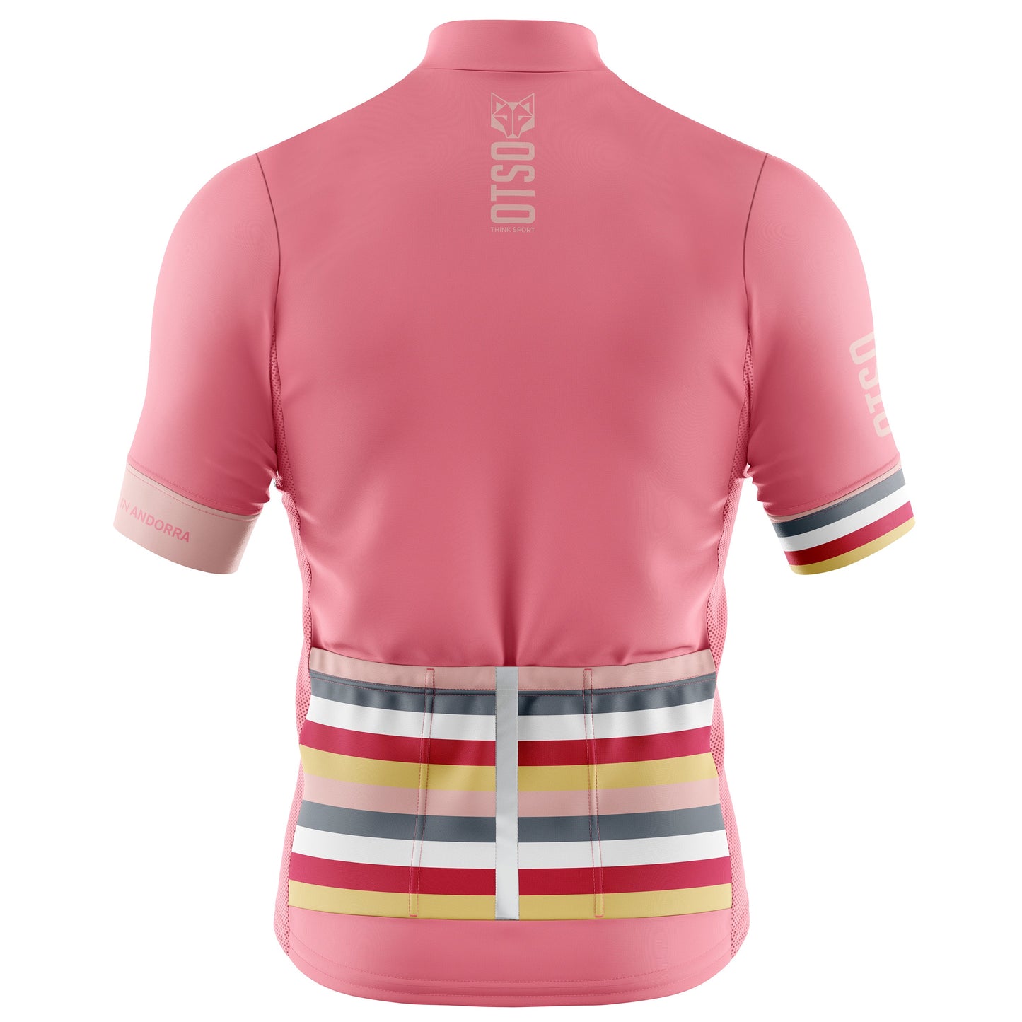 Maillot de ciclismo manga corta mujer - Stripes Coral Pink