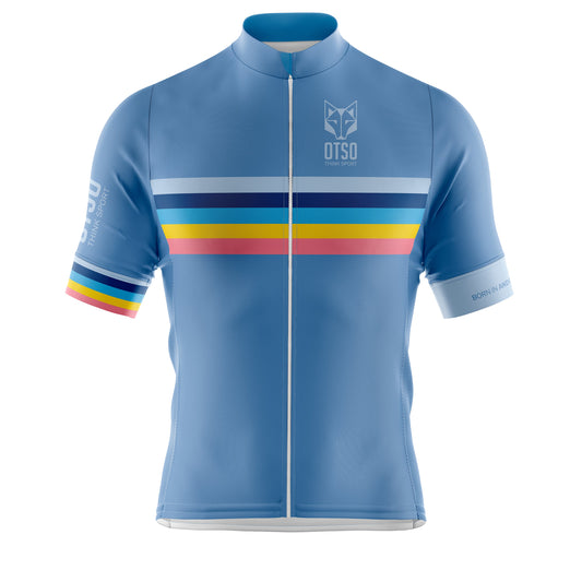 Maillot de ciclismo manga corta hombre - Stripes Steel Blue