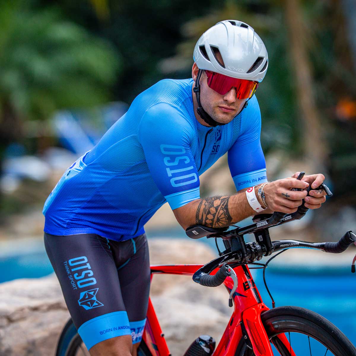 Culotte de ciclismo hombre - Fluo Blue