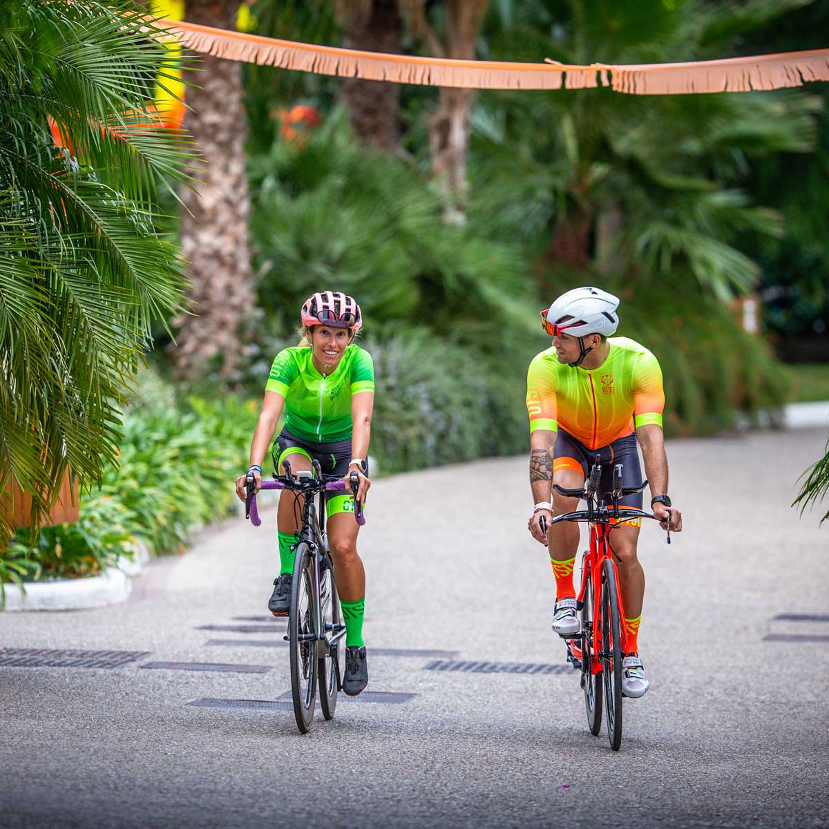 Culotte de ciclismo mujer - Fluo Orange