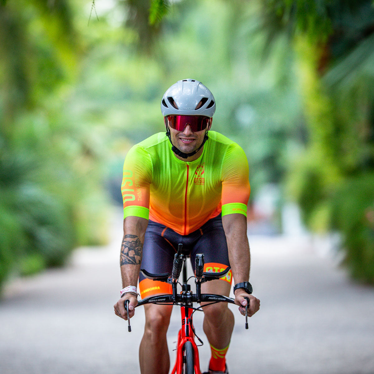 Maillot de ciclismo manga corta hombre - Fluo Orange