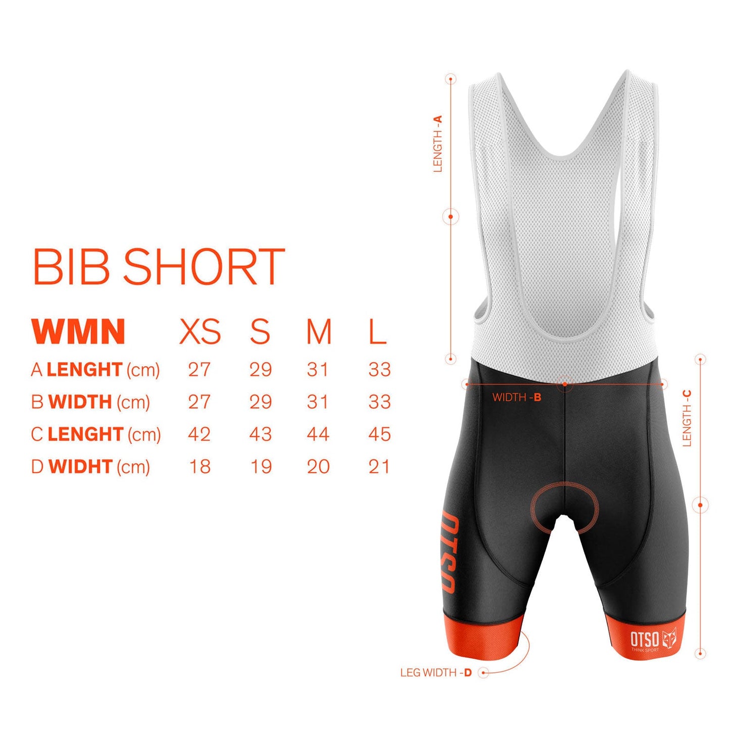Culotte de ciclismo mujer - Fluo Orange