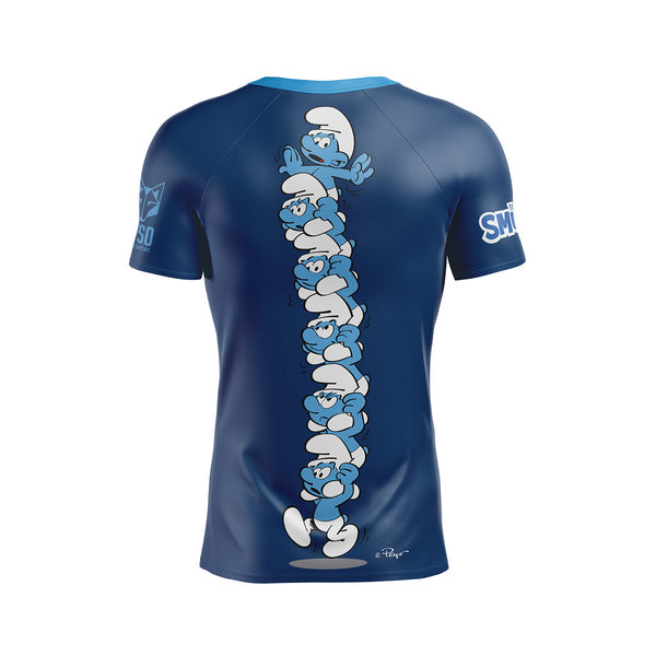 Playera manga corta hombre - Smurfs tower