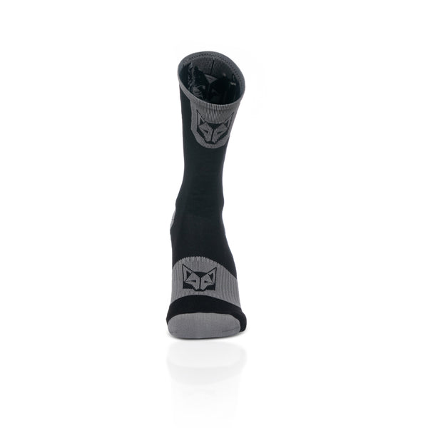 Calcetines de Ciclismo High Cut - Black & Silver Grey