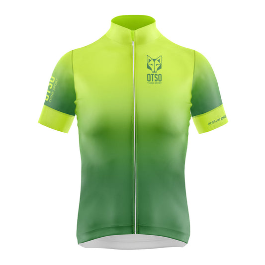 Maillot de ciclismo manga corta mujer - Fluo Green