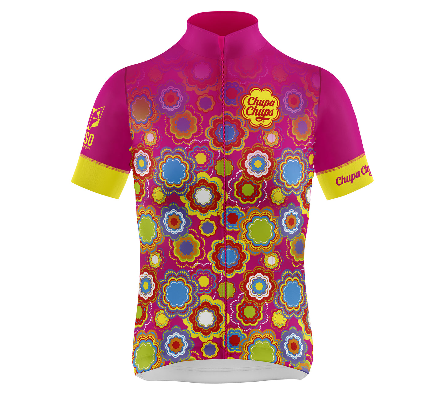 Maillot de ciclismo manga corta mujer - Chupa chups floral pink