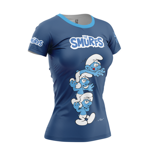 Playera manga corta mujer - Smurfs tower