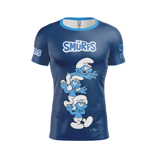 Playera manga corta hombre - Smurfs tower