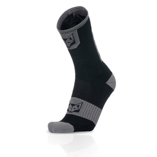 Calcetines de Ciclismo High Cut - Black & Silver Grey